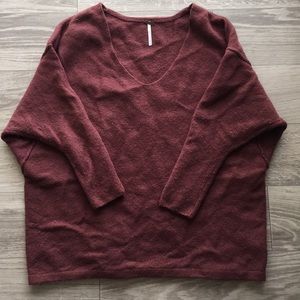 Free People oversized v-neck sweater